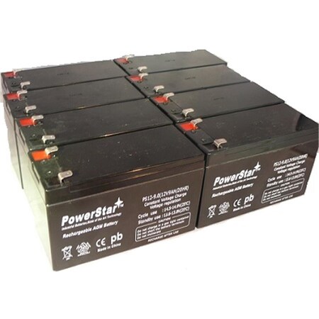 Powerstar 12V 9Ah RBC27 Battery Kit, 8PK PO49455